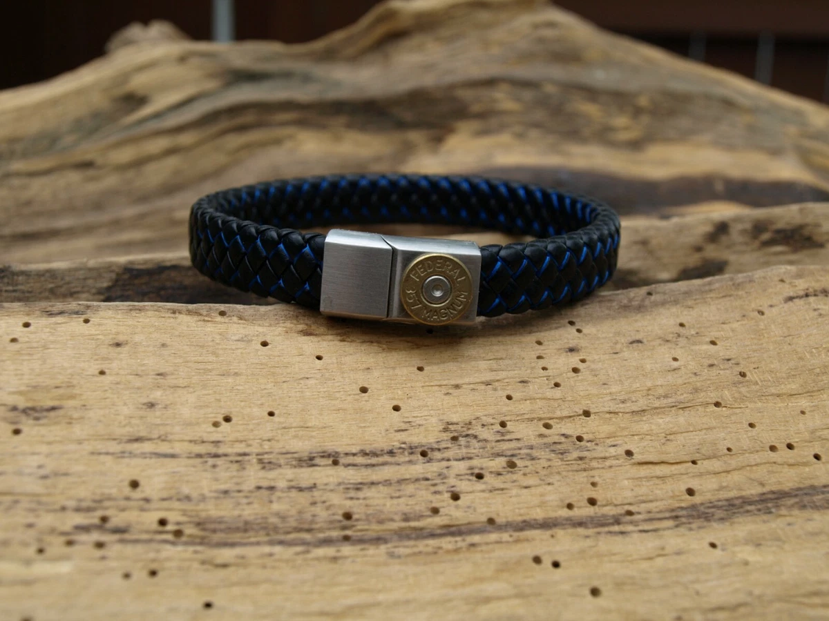 Leather bullet bracelet sale
