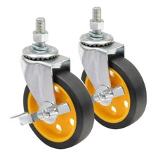 Rock N Roller RCSTR4X1 4" x 1" Caster with Brake 2-Pack