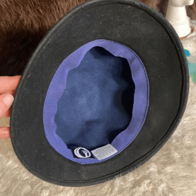 Giovanni hat L (5492) Vintage GIOVANNIO NY “Truly” Gray Wide Brim Dress Hat Derby  main image 4
