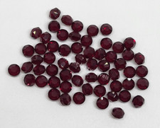 24pc Swarovski Crystal Garnet 5mm Lentil 5100 Beads; Vintage; Dark Red