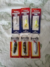 6 Wordens Rooster Tail In-Line Spinners  and crocodial Variety Pack.