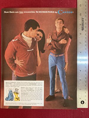Dickies Scrubdenim by Canton 1966 Print Ad - Great To Frame!