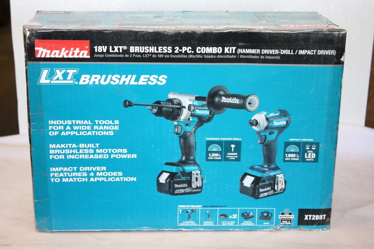 Makita XT288T 18V Cordless Hammer Drill Combo Kit for sale online