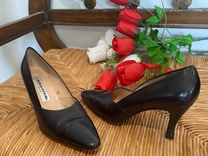 leather pointed heels