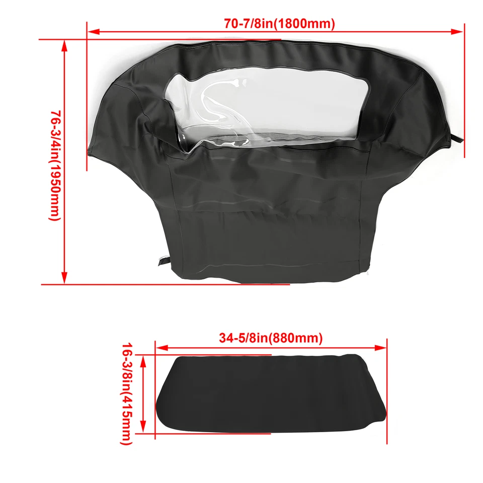 Capota blanda convertible negra para BMW E36 318i 1994-1998 325i 328i 323i 1998-1999 Foto 3 de 4