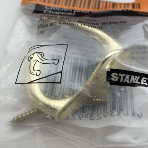 Gancho de pared Stanley para abrigo y sombrero enchapado en latón acero (DP57-1070) - Compra más para ahorrar - Imagen 6 de 8