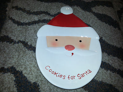 Hallmark Weihnachten Cookies Für Santa Keramik Snack & Candy Teller/Platte Neu