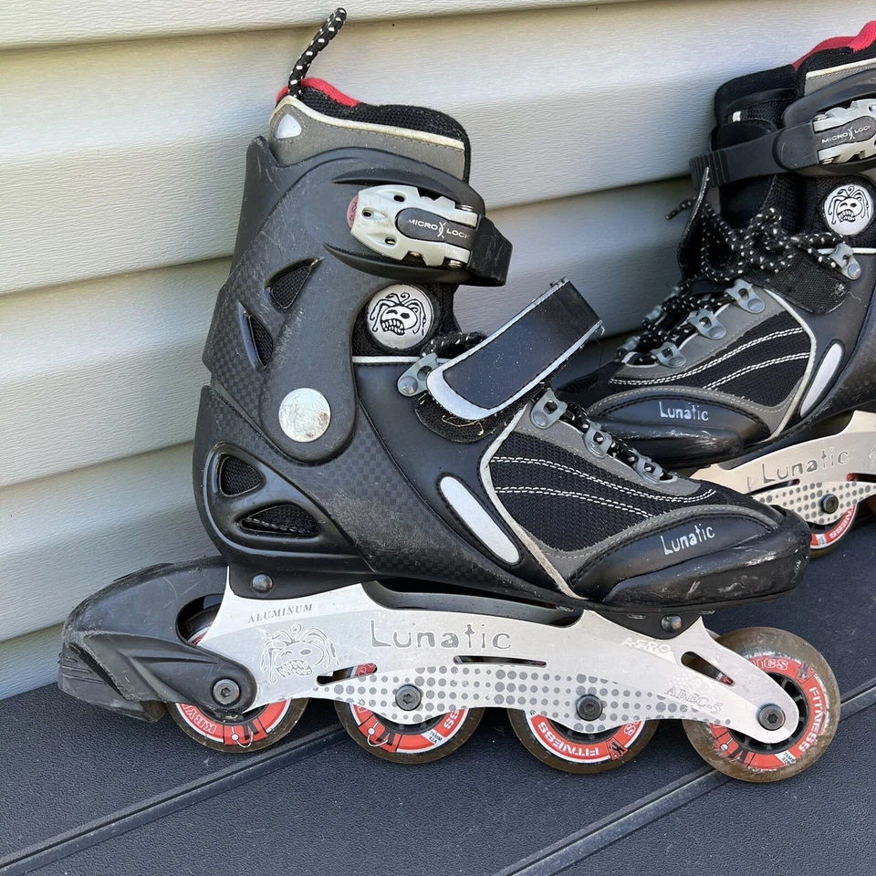 Patines en línea Kryptonic Lunatic para hombre talla 7 para mujer talla 8 ABEC5 76 MM 82A negro rojo Foto 2 de 4