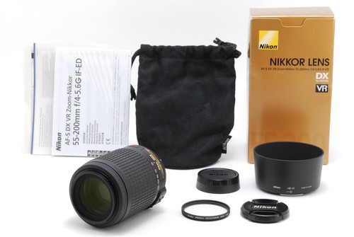Nikon AF-S DX VR Zoom-NIKKOR 55-200mm f/4-5.6G IF-ED "Boxed Mint" 5959 Telephoto - Picture 1 of 12
