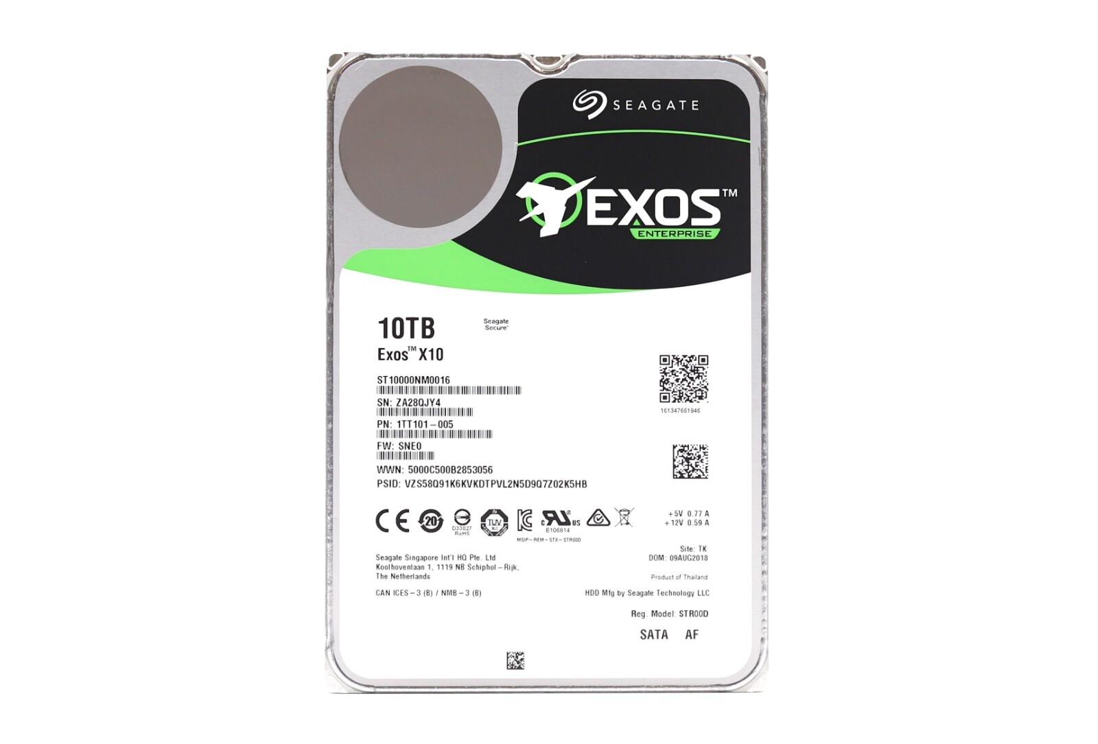 Disque Dur Entreprise Seagate 10To ST10000NM0016 - 7200tr/min SATA 6Gb/s 256Mo Cache (Renouvelé)