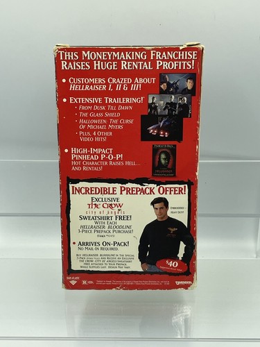 Hellraiser Bloodline Horror Halloween VHS Demo Tape Movie Pinhead Screener Promo - Picture 5 of 6