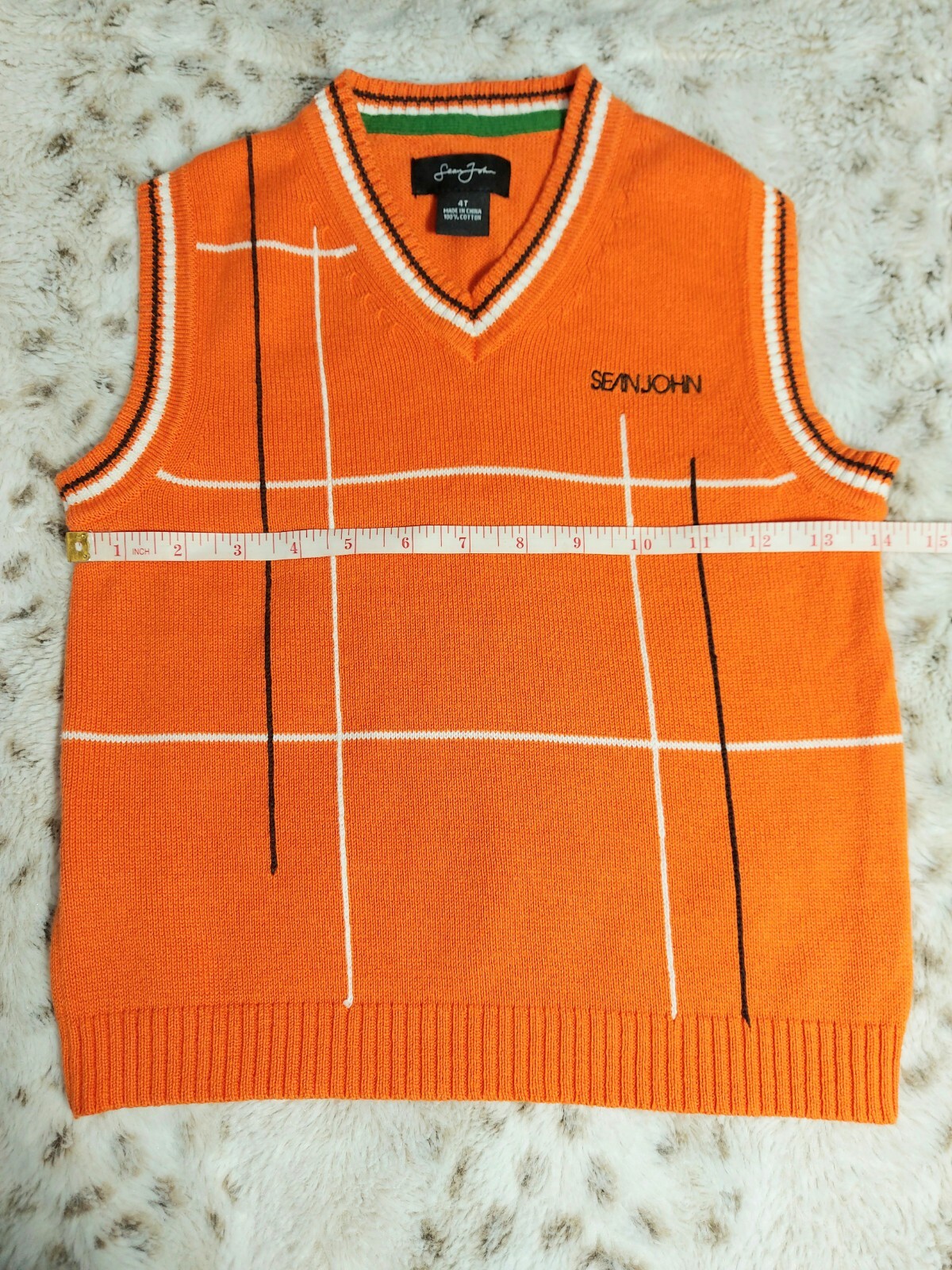 Sz 4T Boys Orange Cotton Knit Vest | eBay