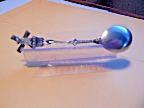 Holland Dutch Windmill 835 Silver Souvenir Spoon Baby Salt Demitasse - Picture 3 of 9