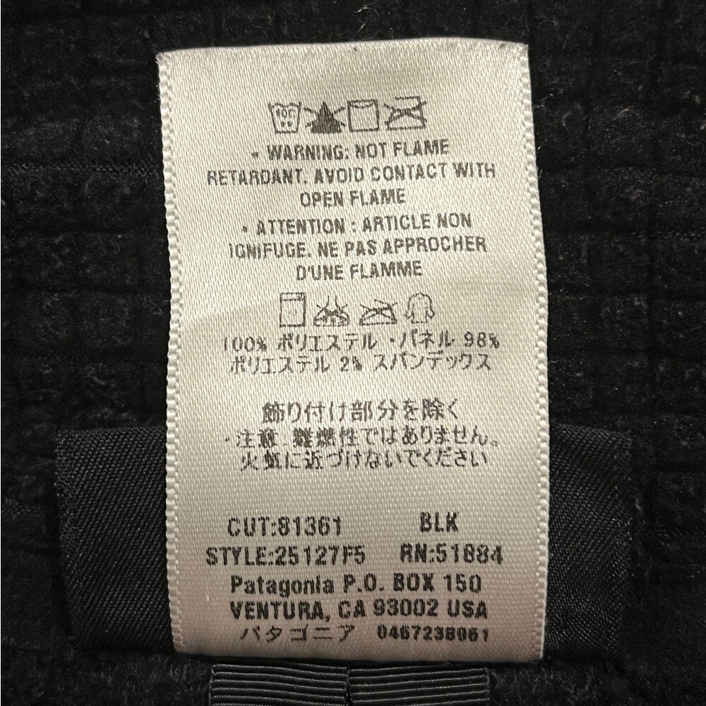 VTG Patagonia Vest Full Zip Fleece with Merrell Logo Black USA Women's Medium thumbnail 12