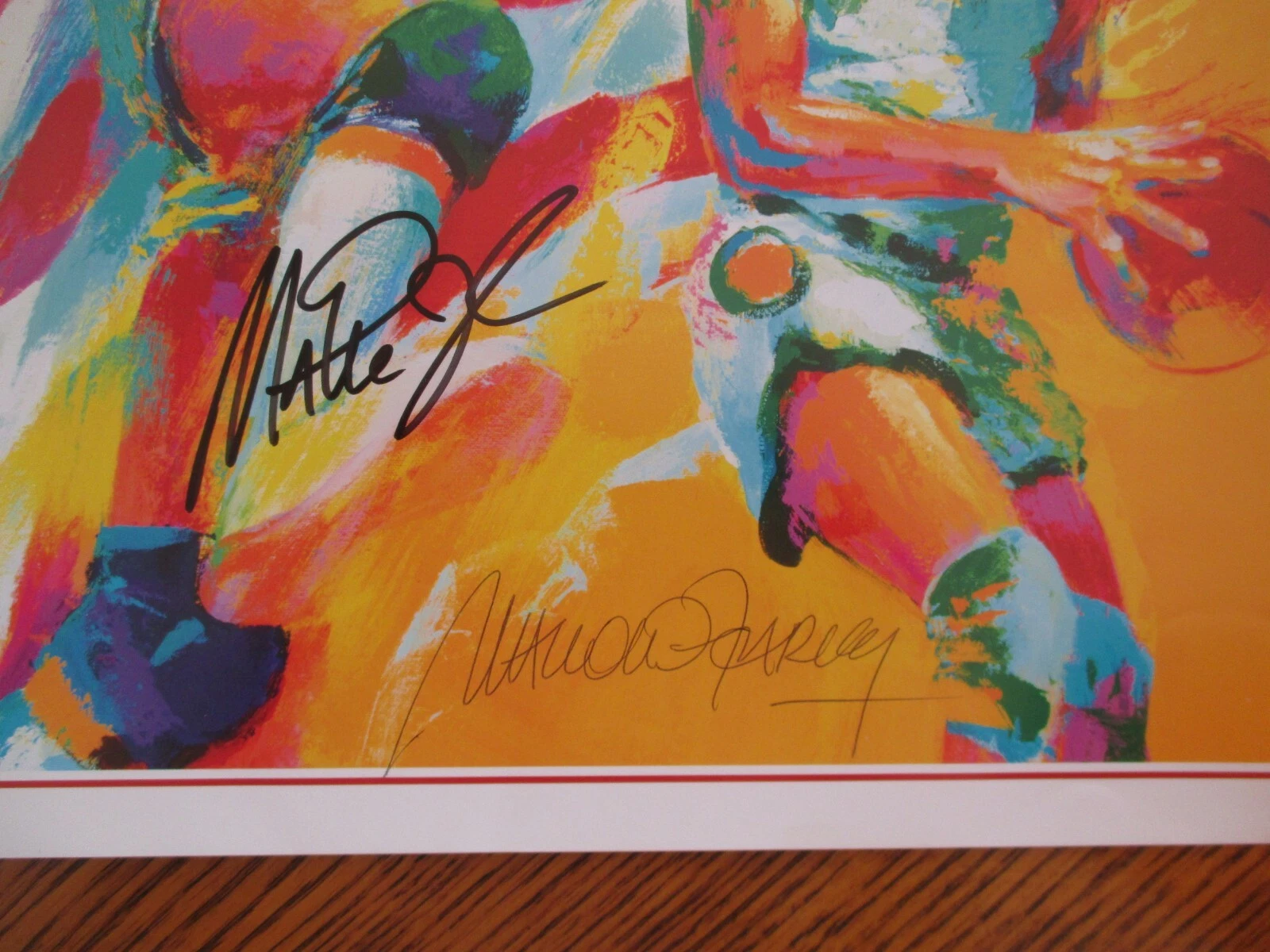 Larry Bird & Magic Johnson Autographed Limited Edition Print by Malcom Farley