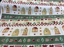 ALPHABET, BOOKS & BIRDHOUSES FOR SIGNATURE CLASSICS BY OAKHURST TEXTILES-BTY
