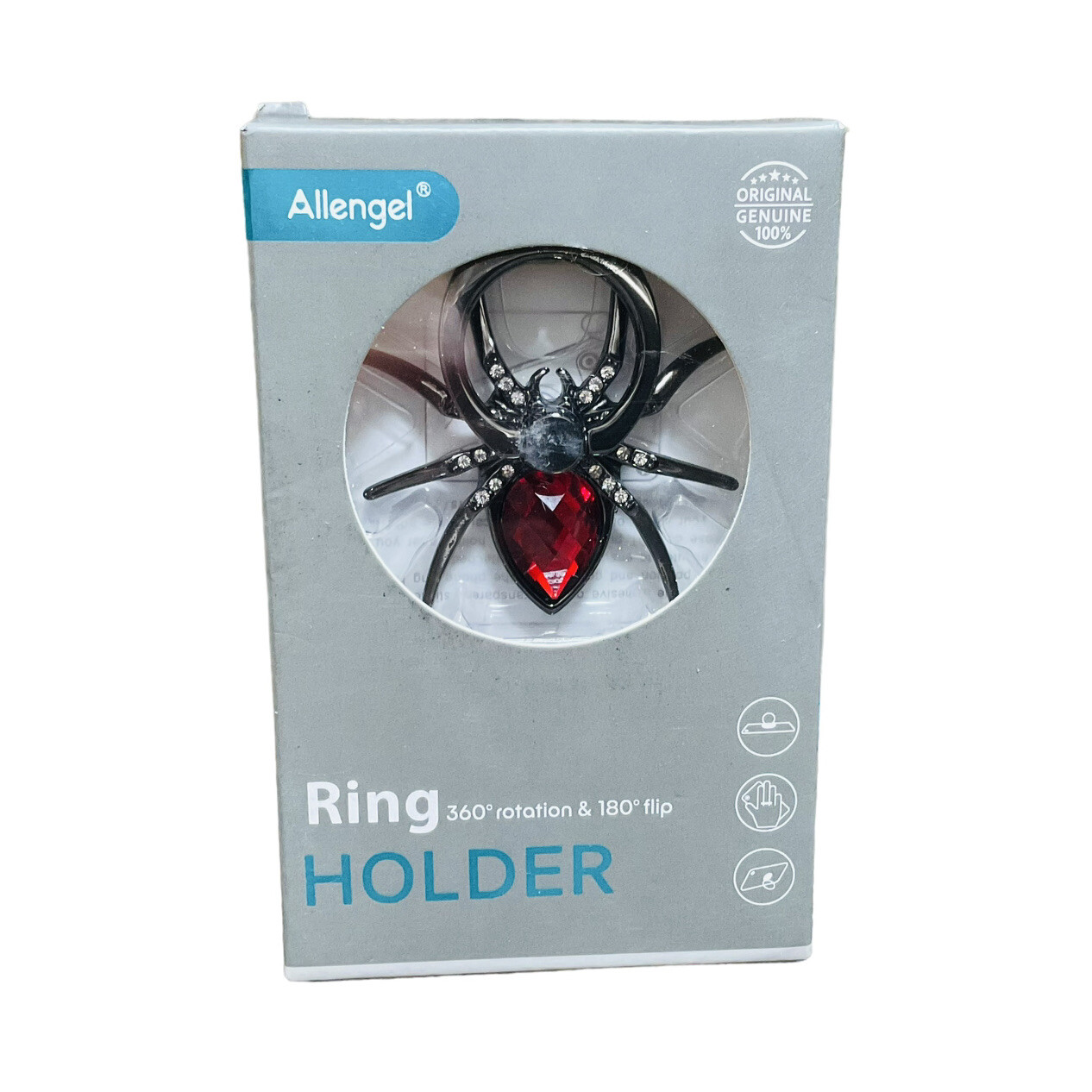 Spider Cell Phone Ring Holder Stand Halloween Red Insect Finger Grip