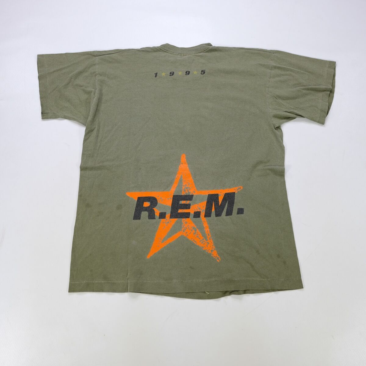 Rare Vintage R.E.M. 1995 Monster Album Tour Star T Shirt 90s Rare Vintage R.E.M. 1995 Monster Album Tour Star T Shirt 90s