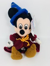 Disney Store Sorcerer Mickey Mouse Fantasia Bean Bag Plush Stuffed Animal Toy