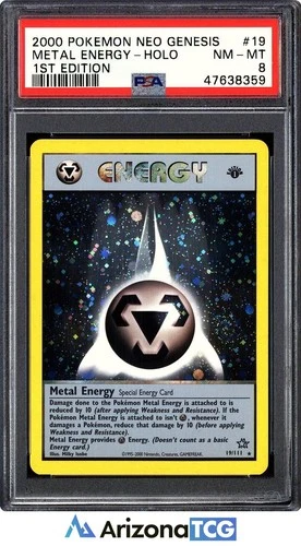 Pokemon 2000 Metal Energy 19/111 Holo 1st Edition Neo Genesis PSA 8