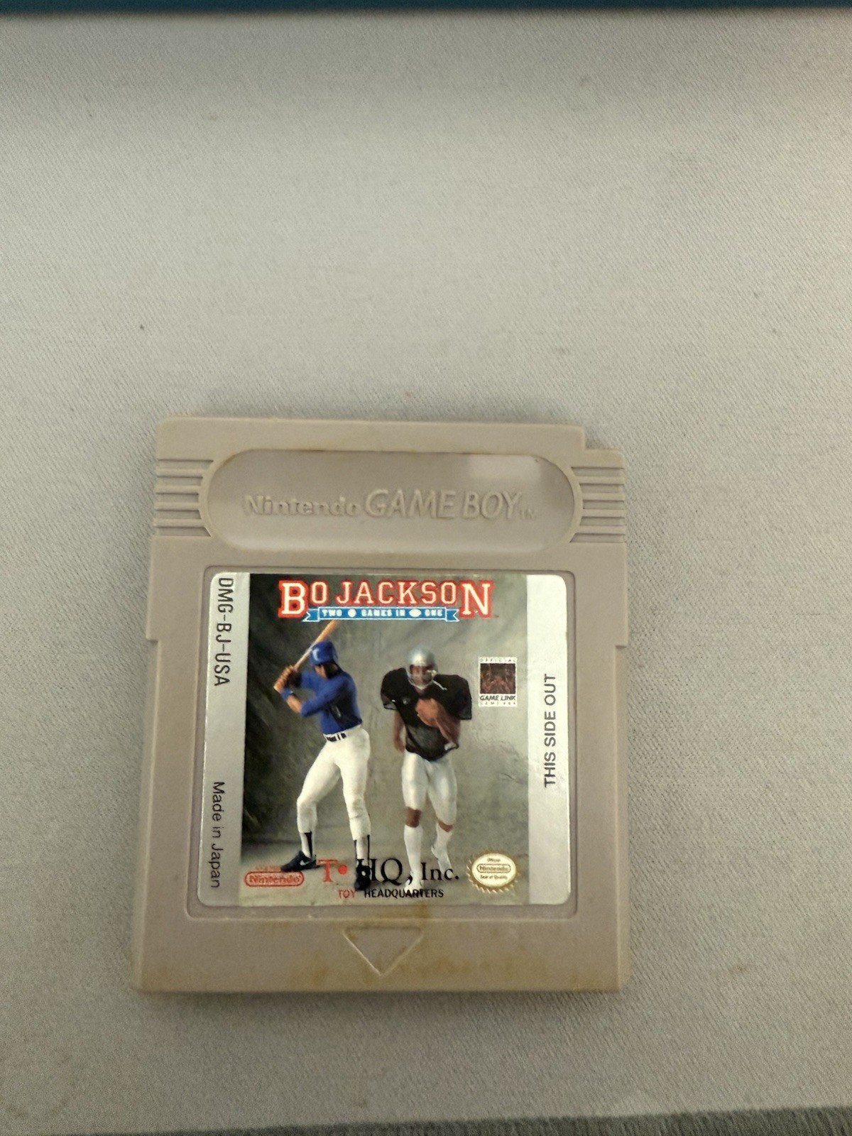 Bo Jackson Two Games In One Game Boy Great Working Condition
