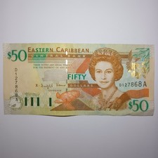 Eastern Caribbean 50 Fifty Dollars Banknote / Bill (XCB) - 2000