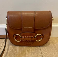 See By Chloe Sadie Satchel leather Shoulder Crossbody Bag in Caramello Rare $665