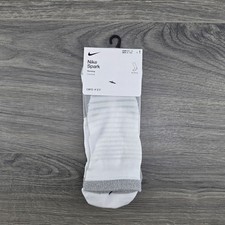 Nike Spark Cushioned No Show Running Socks Size Medium 8 - 9.5 Mens White