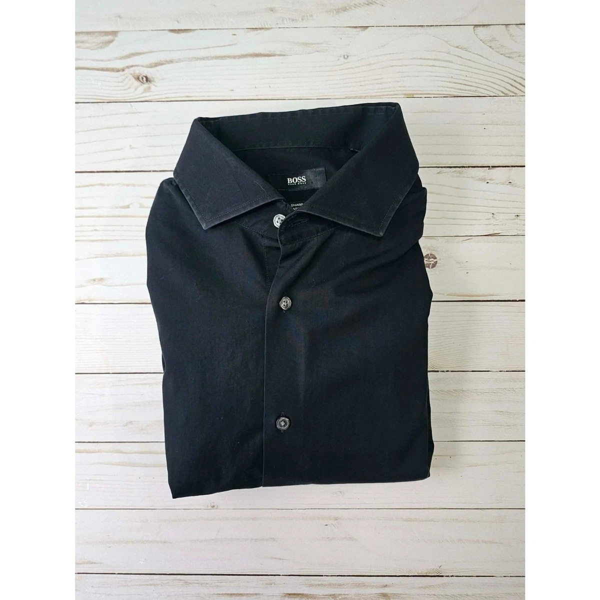 HUGO BOSS Black Dress Shirts for Men for sale