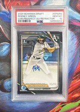 2024 Bowman Draft - Chrome Prospect Auto Rodney Green Black Refractor /10 PSA 10