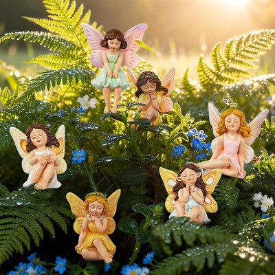Miniature Fairy Figurines - 6Pcs Mini Fairies for Fairy Garden & Tiny Elf Garden