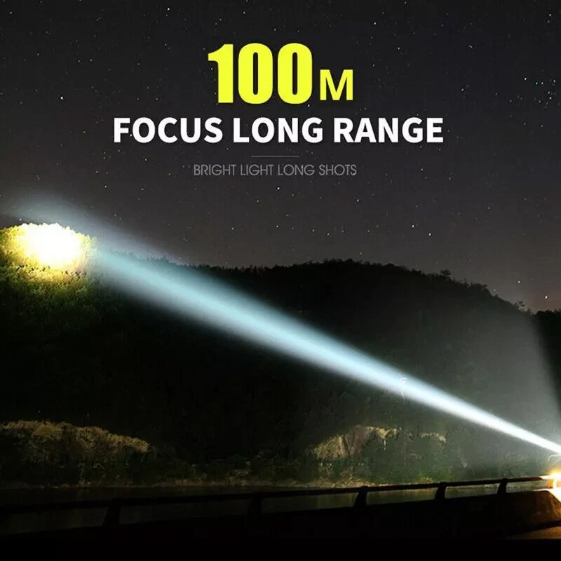 2x 950000000 Lumen Super Bright LED Tactical Flashlight Rechargeable Work Light - Image 2 of 4