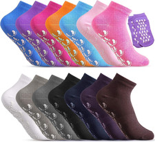 14 Pairs Non Slip Socks for Women Men Grip Socks Unisex Yoga Socks with Grips fo