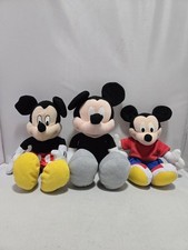 Lot of 3- Mickey Mouse Plush Toys Disney H33h