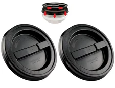 2 Black Paint Bucket Lid, Fits 5 Gal and 3/3.5 Gal Buckets, Air Tight Leak Proof