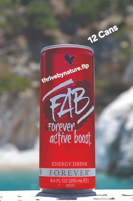 Forever Living FAB (Forever Active Boost) energy drink 8.4 fl.oz (12 cans)