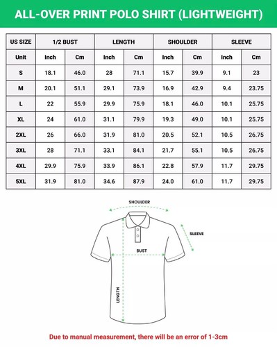 Golf Men Polo Shirt American Flag Golf Clubs White Golf Balls Skin Custom Nam - Picture 7 of 7