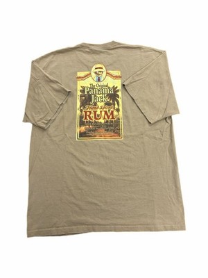 Vintage Panama Jack Island Spiced Rum Graphic T-Shirt Khaki XL