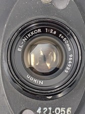 Nikon EL-Nikkor 50mm f/2.8 Enlarging Lens Japan w/ Mounting Plate.