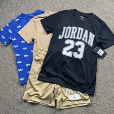 Nike Youth M 10-12 Yr Air Jordan Shirt Short Lot Basketball Logo