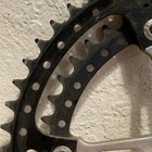 Vintage Sugino Mighty Model 49-8 Crankset 171mm Black Drilled Chainrings 52/42 — photo 3