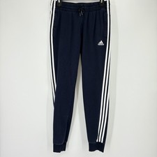 ADIDAS Womens Navy Blue Joggers Small Cotton Athletic Pants