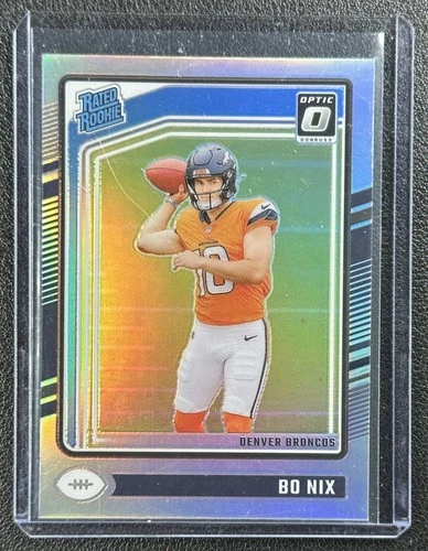 BO NIX 2024 PANINI DONRUSS OPTIC #209 HOLO PRIZM RATED ROOKIE BRONCOS