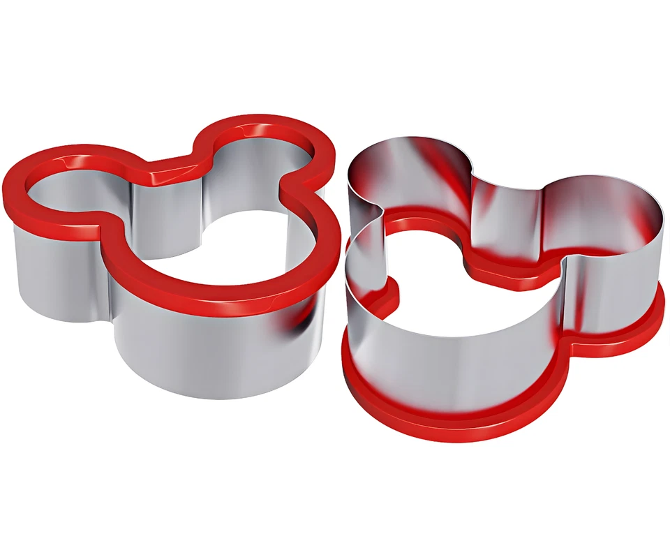 AVANA Edelstahl Ausstechformen Sandwich Cutter Keks Maus Ausstecher 2er Set - Bild 2 von 4