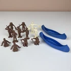 Marx Boys Camp Figures Blue Canoe Lot Vtg 1950s