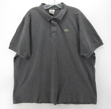 Lacoste Polo Shirt Men 8 Gray Pullover Golf Preppy Classic Crocodile Logo XXXL