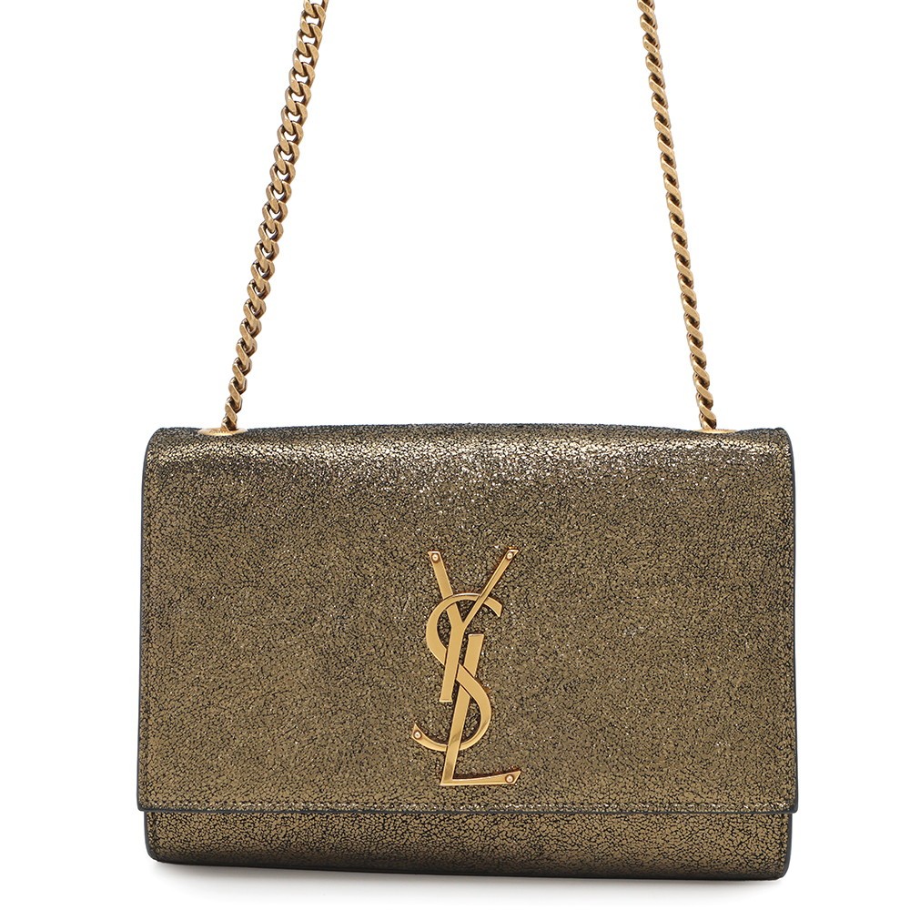 Borsa a tracolla SAINT LAURENT PARIS Kate catena pelle oro 469390