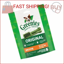 Greenies Original Petite Dental Dog Treats, 3 oz. Pack (5 Treats)