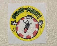 Rare Vintage Trend Dino-Mint Scratch Sniff Sticker. No TM *Strong Scent*