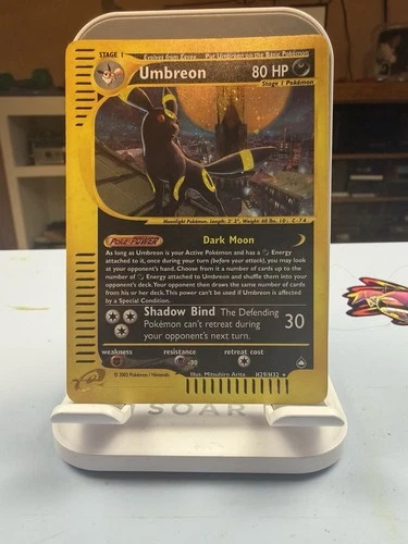 2003 Aquapolis Umbreon Holo Foil H29/H32 WOTC E-Reader Pokemon Vintage